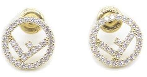 fendi embellished logo earrings|fendi earrings women.